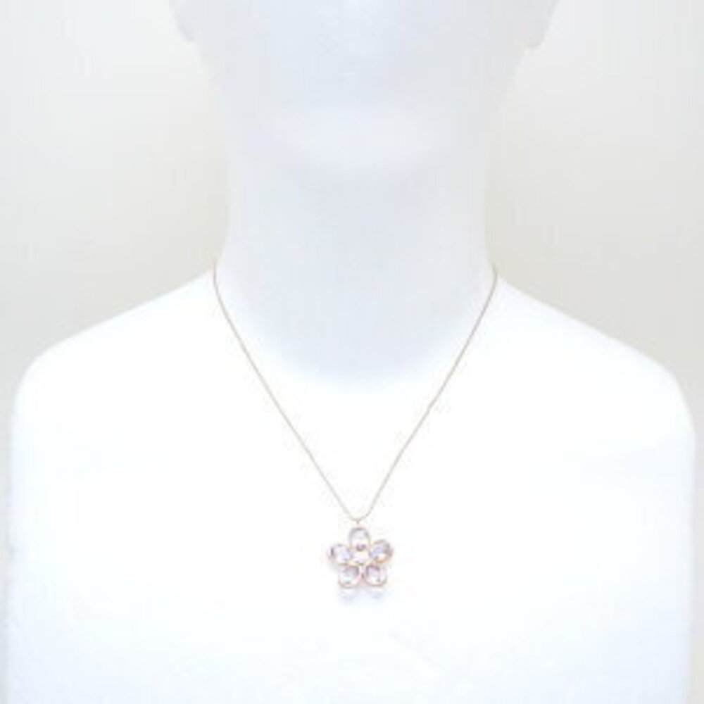 Tiffany Garden Flower Necklace Amethyst Diamonds Pink Gold Rose